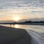 Stranden en kold februar morgen
