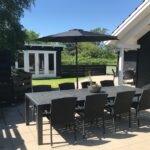 Terrasse med hegn
